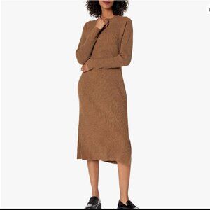 The Drop Renata Rib Midi Sweater Dress, Large, NWT, Minimalist Chic
